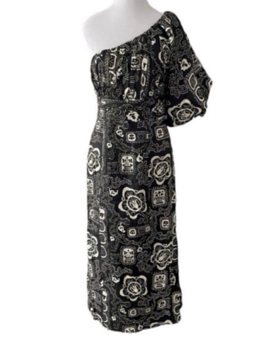 RHODE Chantelle Linen Dress Resortwear Bapu Bazaar Black Asymmetrical
